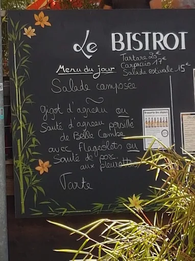 Ardoise menu du jour Le Bistrot